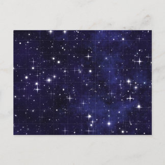Starry Night Sky Grid Postkarte