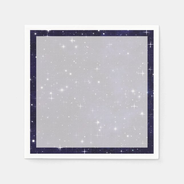 Starry Night Sky Grid Serviette (Vorderseite)
