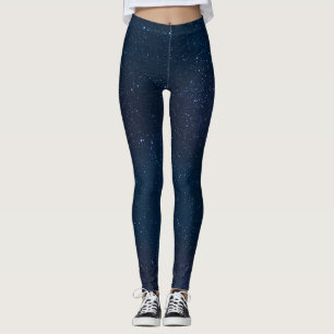 Starry Night Sky Leggings, Galaxy Space Leggings