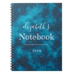 Starry Night Sky Personalisiert Notebook Notizblock
