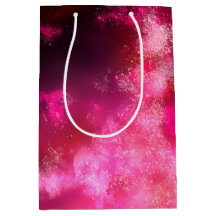 Starry Night Sky Pink Flare Geburtstagsgeschenktas