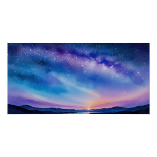 Starry Night Sky Poster