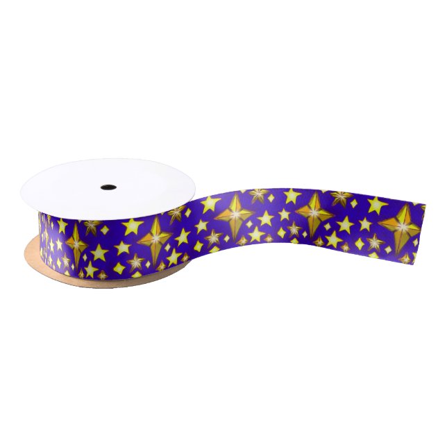 Starry Night Sky Ribbon Satinband (Spule)