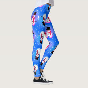 Starry Night Snowman Weihnachten Leggings