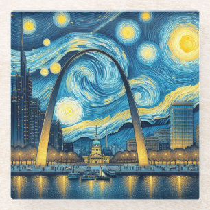 Starry Night St. Louis Missouri Glasuntersetzer