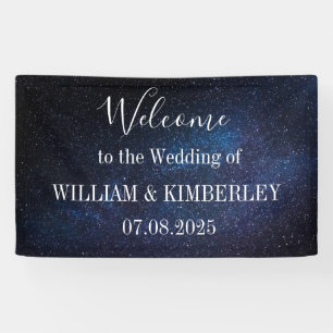 Starry Night Stars Sky Galaxy Elegante Hochzeit Banner