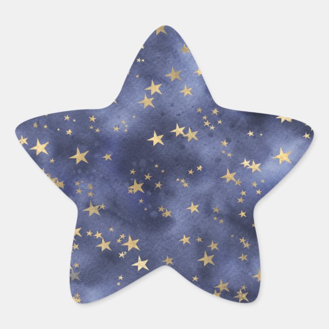 Starry Night Stern-Aufkleber (Vorderseite)
