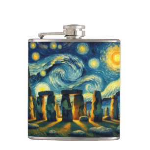 Starry Night Stonehenge Flachmann