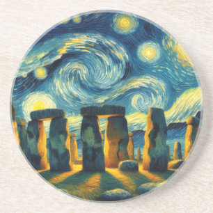 Starry Night Stonehenge Getränkeuntersetzer