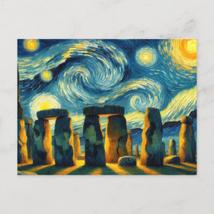 Starry Night Stonehenge Postkarte