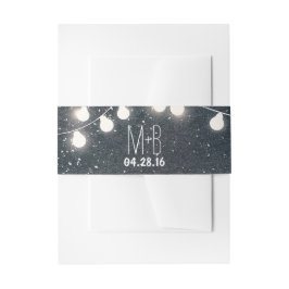 Starry Night String Lights Hochzeit Einladungsbanderole