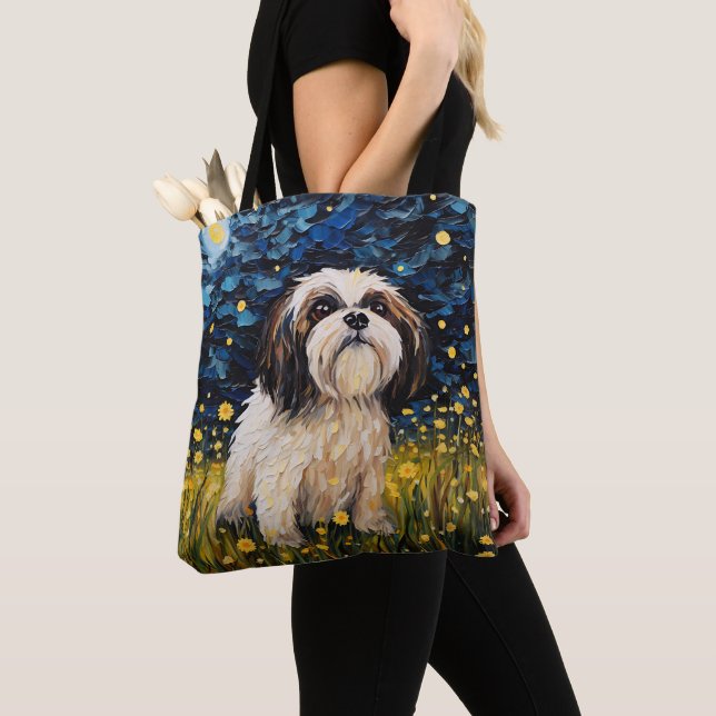 STARRY NIGHT THEMED LHASA APSO DOG (Von Nahem)