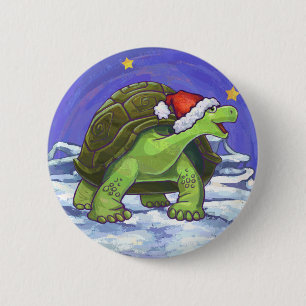 Starry Night Tortoise Weihnachten Button