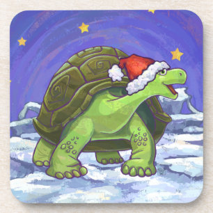 Starry Night Tortoise Weihnachten Getränkeuntersetzer