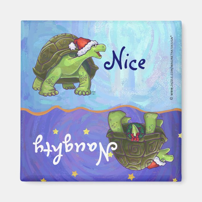 Starry Night Tortoise Weihnachten Magnet (Vorne)