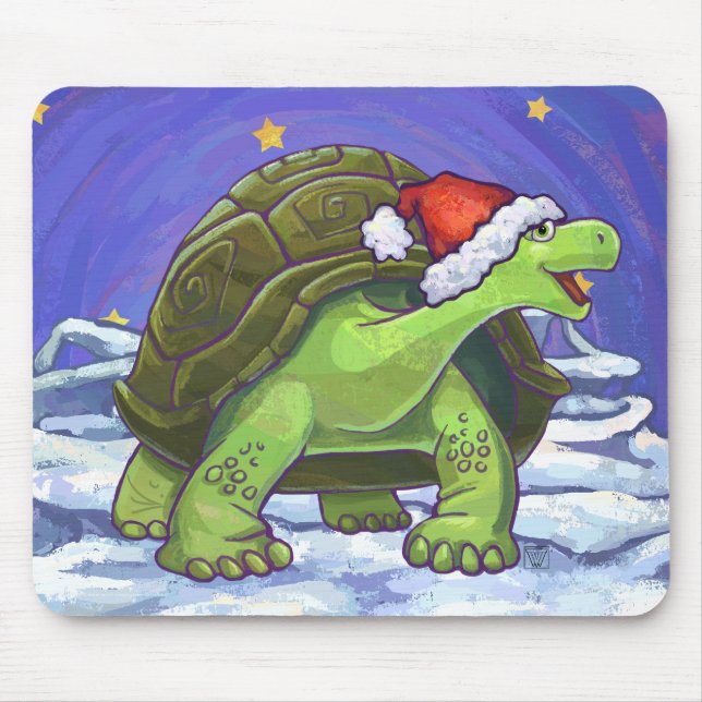 Starry Night Tortoise Weihnachten Mousepad (Vorne)