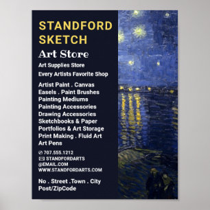 Starry Night über der Rhone, Art Supplies Store Poster