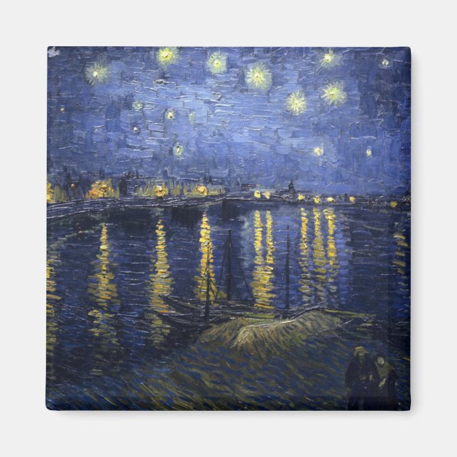 Starry Night über der Rhône Magnet (Vorne)