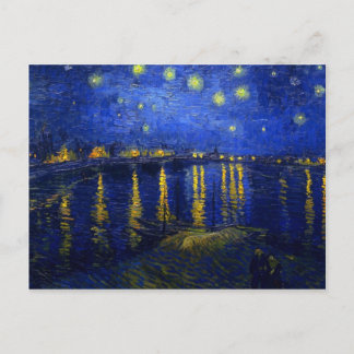 Starry Night über der Rhone Postkarte
