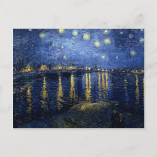 Starry Night über der Rhône Postkarte