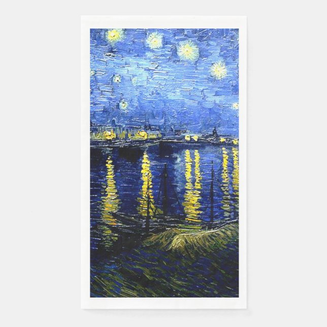 Starry Night über der Rhone Serviette (Vorderseite)