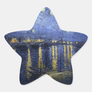 Starry Night über der Rhone Stern-Aufkleber