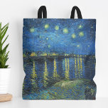 Starry Night über der Rhône | Vincent van Gogh<br><div class="desc">Die Starry Night Over the Rhône (1888) von Vincent van Gogh ist ein faszinierendes postimpressionistisches Gemälde, das einen ruhigen nächtlichen Ausblick auf die Rhône in Arles, Frankreich, bietet. Das Kunstwerk besticht durch einen tiefen, blauen Himmel, der mit glänzenden goldenen Sternen und ihren Reflexionen auf dem Wasser geschmückt ist. Im Vordergrund...</div>