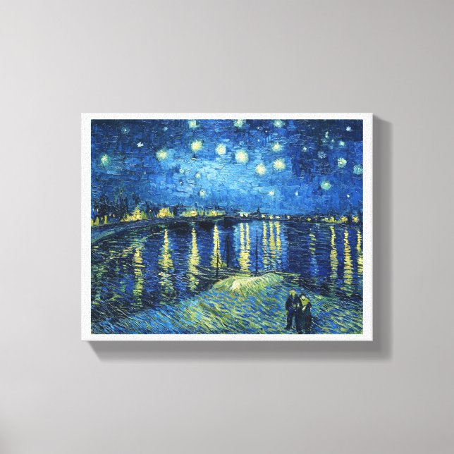 Starry Night über der Rhone Vincent van Gogh Leinwanddruck (Vorderseite)