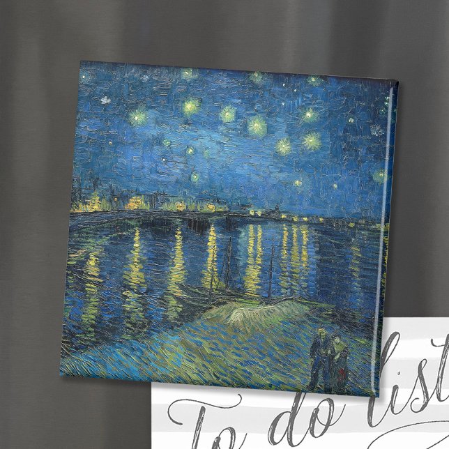 Starry Night über der Rhône | Vincent Van Gogh Mag Magnet (Von Creator hochgeladen)
