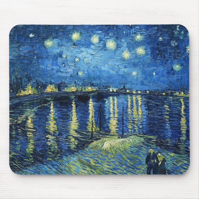 Starry Night über der Rhone Vincent van Gogh Mousepad (Vorne)