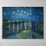 Starry Night über der Rhone Vincent van Gogh Poster<br><div class="desc">Starry Night Over the Rhone (1888) Vincent van Gogh Poster.</div>