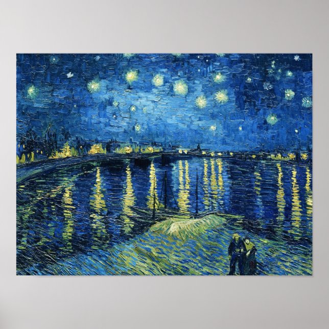 Starry Night über der Rhone Vincent van Gogh Poster (Vorne)