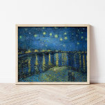Starry Night über der Rhône | Vincent Van Gogh Poster<br><div class="desc">Starry Night Over the Rhône (1888) von dem niederländischen Künstler Vincent Van Gogh. Original Artwork ist ein Öl auf der Leinwand,  das einen kraftvollen postimpressionistischen Nachthimmel in launischen Blau- und Gelbtönen darstellt. Verwenden Sie die Entwurfstools,  um einen benutzerdefinierten Text hinzuzufügen oder das Bild zu personalisieren.</div>