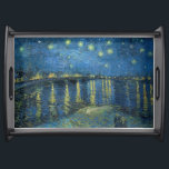 Starry Night über der Rhone Vincent van Gogh Tablett<br><div class="desc">In das Design dieses Produktes integriert ist "Starry Night Over The Rhone", das 1888 von Vincent Van Gogh (Öl auf Leinwand) gemalt wurde. Das Gemälde faszinierte die nächtliche Umgebung rund um die Rhone. Die Herausforderung, nachts zu malen faszinierte van Gogh und in der Malerei Starry Night Over the Rhône wählte...</div>