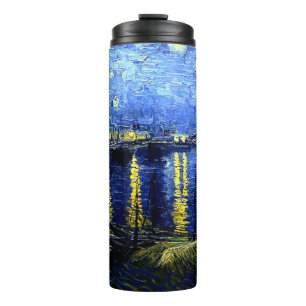Starry Night über die Rhone von van Gogh Thermosbecher