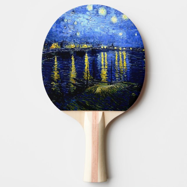Starry Night über die Rhone von van Gogh Tischtennis Schläger (Vorderseite)