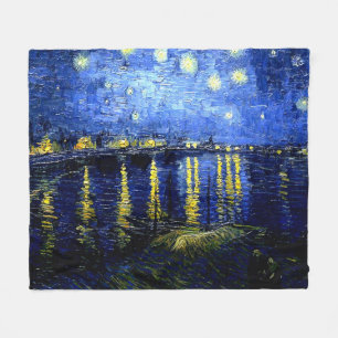 Starry Night über die Rhone von Vincent van Gogh Fleecedecke