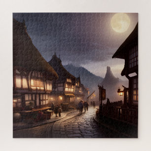 Starry Night über meinem Dorf Wallabee Puzzle