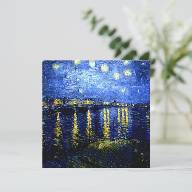 Starry Night über Rhone Karte (Stehend Vorderseite)