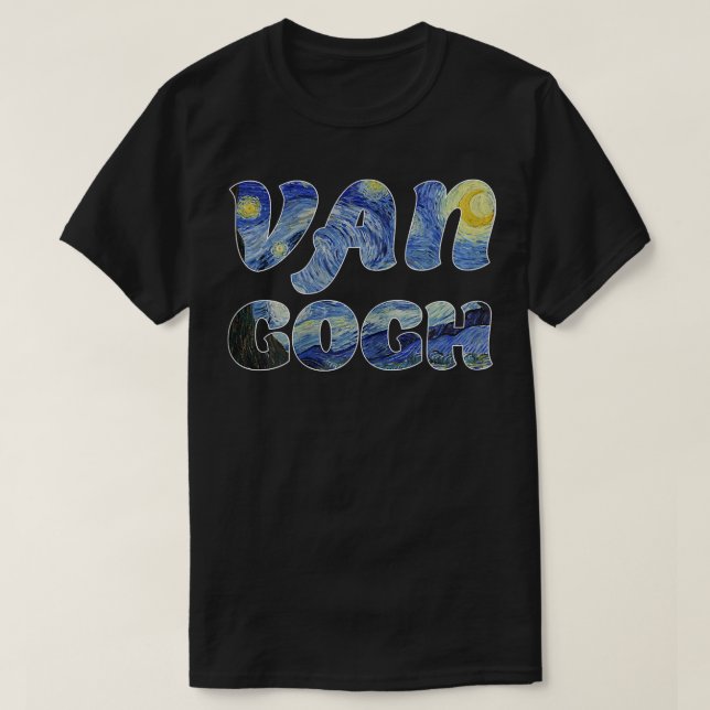 Starry Night Van Gogh Art Painting Vincent Van Gog T-Shirt (Design vorne)