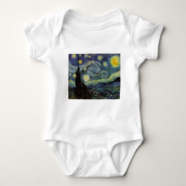 Starry Night - van Gogh Baby Strampler (Vorderseite)