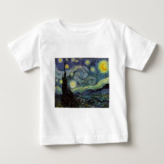 Starry Night - van Gogh Baby T-shirt (Vorderseite)