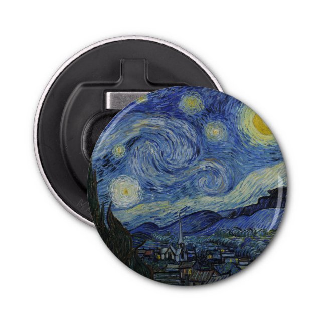 Starry Night & Van Gogh /berühmte Vintage Kunst Flaschenöffner (Vorderseite)