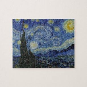 Starry Night & Van Gogh / berühmte Vintage Kunst Puzzle