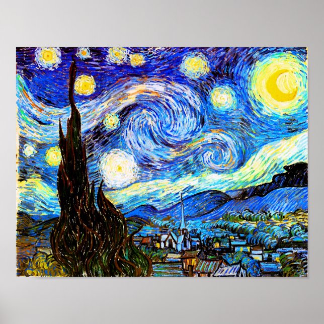 Starry Night Van Gogh Fine Art Poster (Vorne)