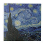 Starry Night - Van Gogh Fliese<br><div class="desc">Van Gogh - Starry Night Keramik</div>