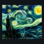 Starry Night Van Gogh Fraktal Art Poster<br><div class="desc">Für mehr wie diese, besuchen Sie Über dieses Design: The Starry Night ist ein Gemälde des niederländischen Künstlers Vincent van Gogh, und zeigt den Blick außerhalb seiner sanitären Raum Fenster in der Nacht. Angeblich wurde es tagsüber aus dem Gedächtnis gemalt. Die Starry Night gilt in der Regel als Van Gogh's...</div>