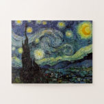 Starry Night - van Gogh Gemälde Art Puzzle<br><div class="desc">Von der Nackenleuchte des Bergarbeiters bis zu der, die er auf seinem Fenstersill nach der Szene mit Gauguin platzierte; vom Abend-Stern, den er 1875 in Corot Olive Orchard feststellte, bis hin zu dem Brief, den er seinem Bruder im August 1888 schrieb, in dem er sagte: "Irgendwann werden Sie ein Bild...</div>