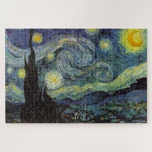 Starry Night - van Gogh Gemälde Art Puzzle (Horizontal)