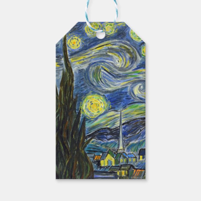 Starry Night, Van Gogh Geschenkanhänger (Vorderseite)